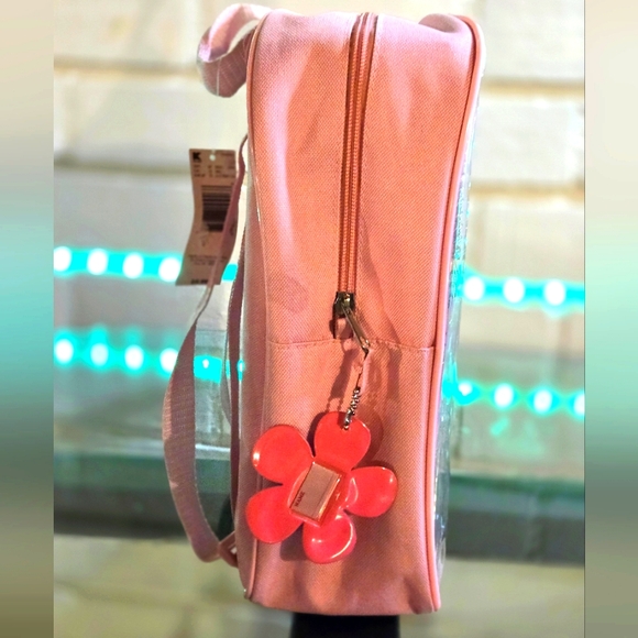 Kmart Pink Backpack With Green Frog Notepads and School Accessories - Picture 2 of 6